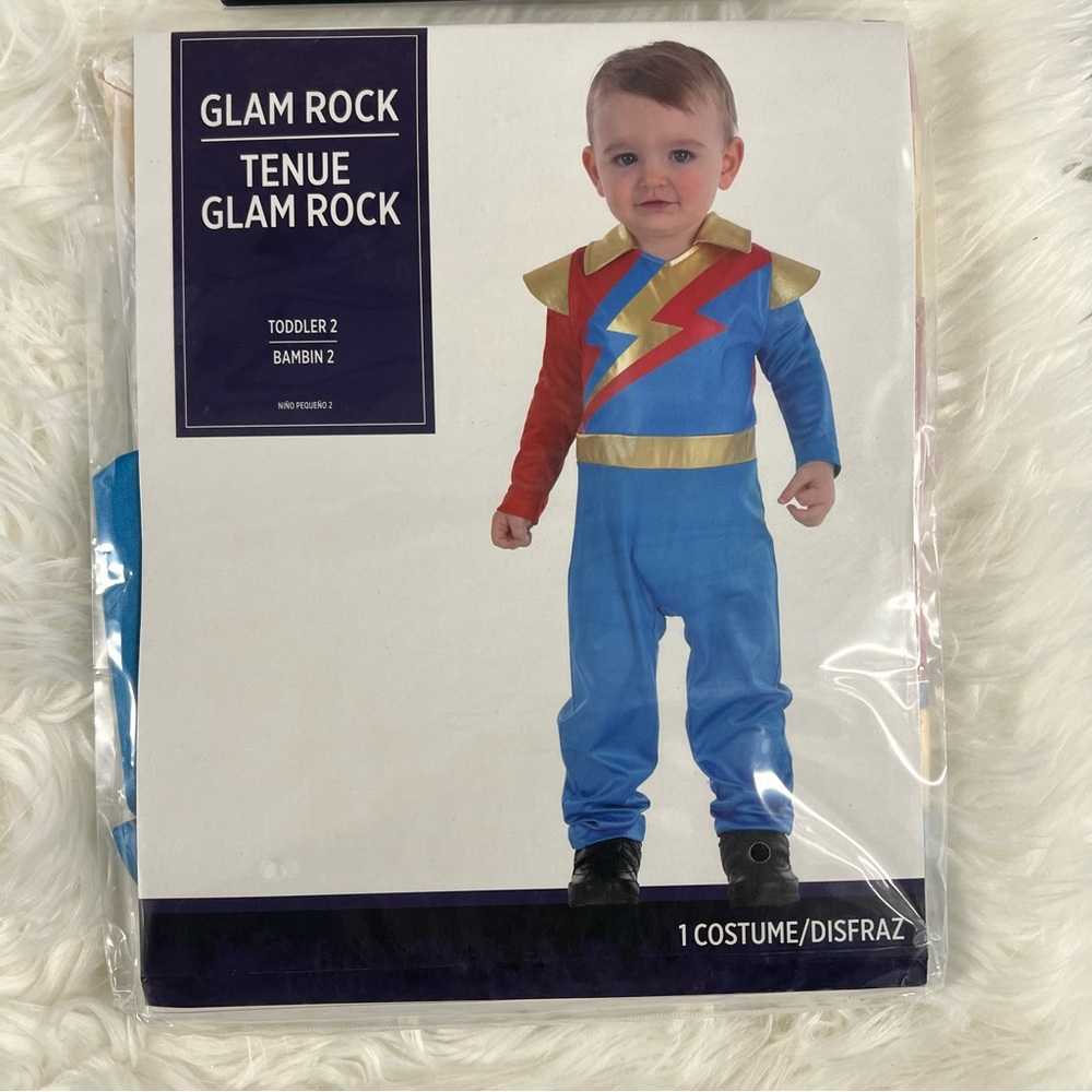 Glam Rock Star Kids Costume - Blue and Red 2T